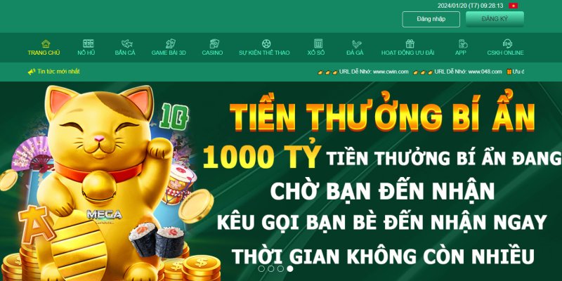 Truy cập trang chủ CWIN