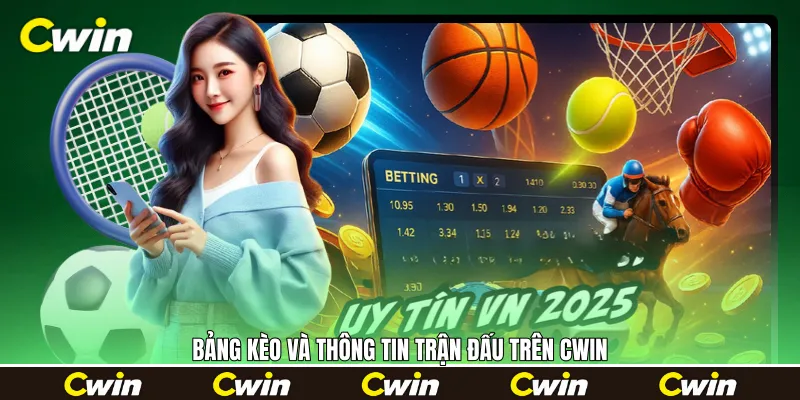Bảng kèo và thông tin trận đấu trên Cwin Bảng kèo và thông tin trận đấu trên Cwin