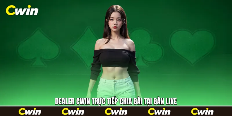 Dealer Cwin trực tiếp chia bài tại bàn live Dealer Cwin trực tiếp chia bài tại bàn live