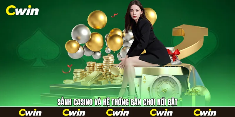 Sảnh casino và hệ thống bàn chơi nổi bật